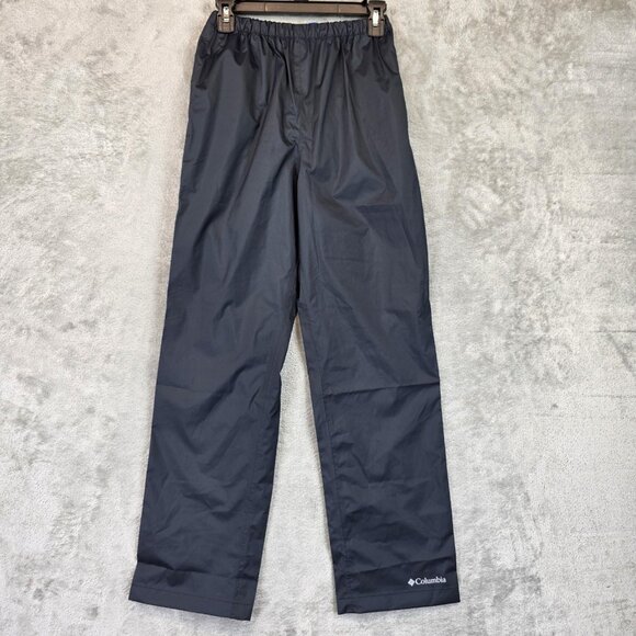 Columbia Rain Pants Youth Large Black Omni-Tech Waterproof Breathable RY8036 - Picture 1 of 12
